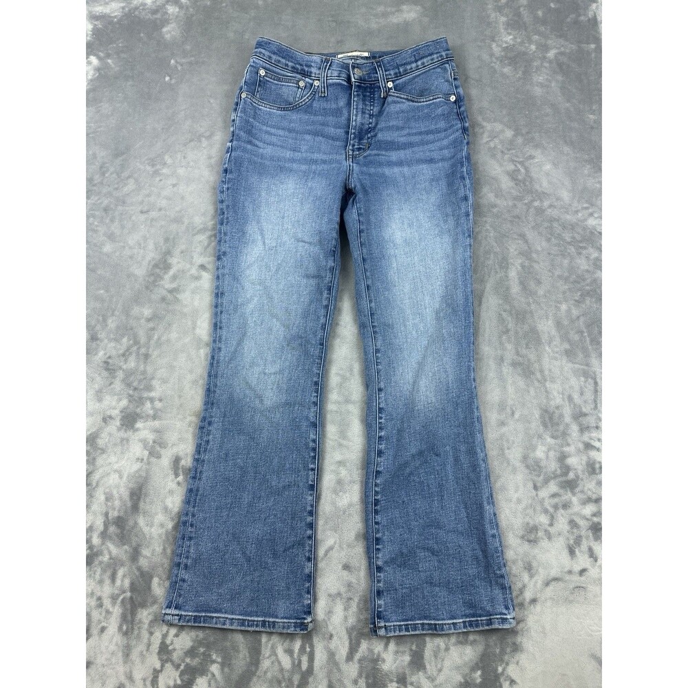 Madewell Mid-Rise Kick Out Jeans Womens Size 27 Blue Stretch Denim 5 Pocket